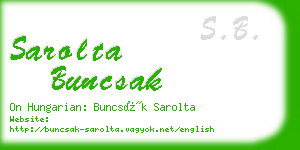 sarolta buncsak business card